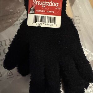 Snugadoo Women’s Black Fuzzy Gloves